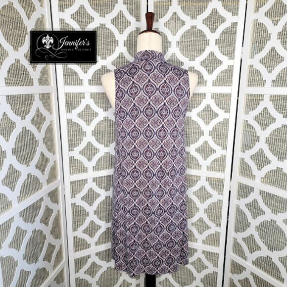 Aeropostale Women's Medallion Mock Neck Keyhole Sleeveless Dress Size M - Picture 6 of 9